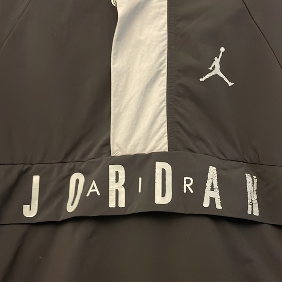 Vintage Jordan windbreaker hoody pullover black white Medium - Picture 5 of 13